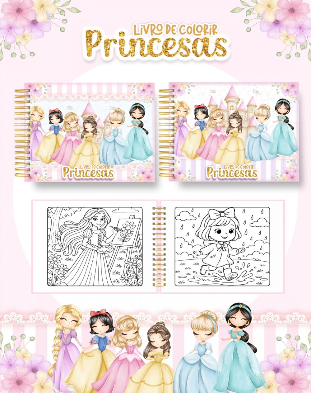 Arquivo Digital Livro de Colorir PRINCESAS 02 - PDF