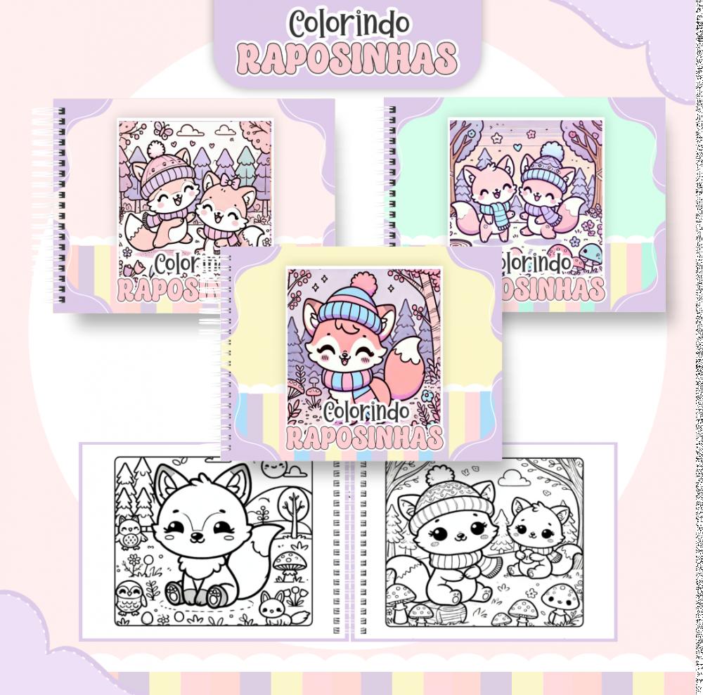 Arquivo Digital Livro de Colorir RAPOSINHAS - PDF