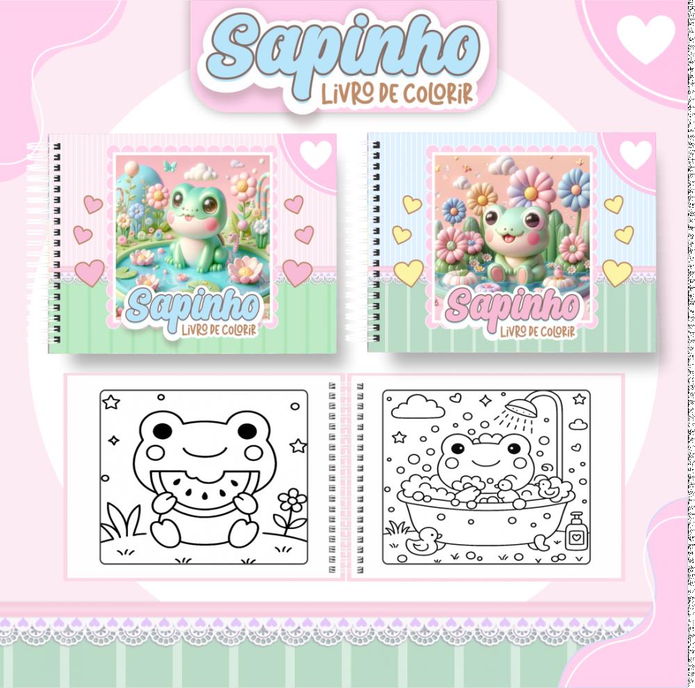 Arquivo Digital Livro de Colorir SAPINHO KAWAII - PDF