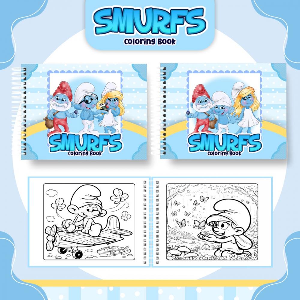 Arquivo Digital Livro de Colorir SMURFS - PDF