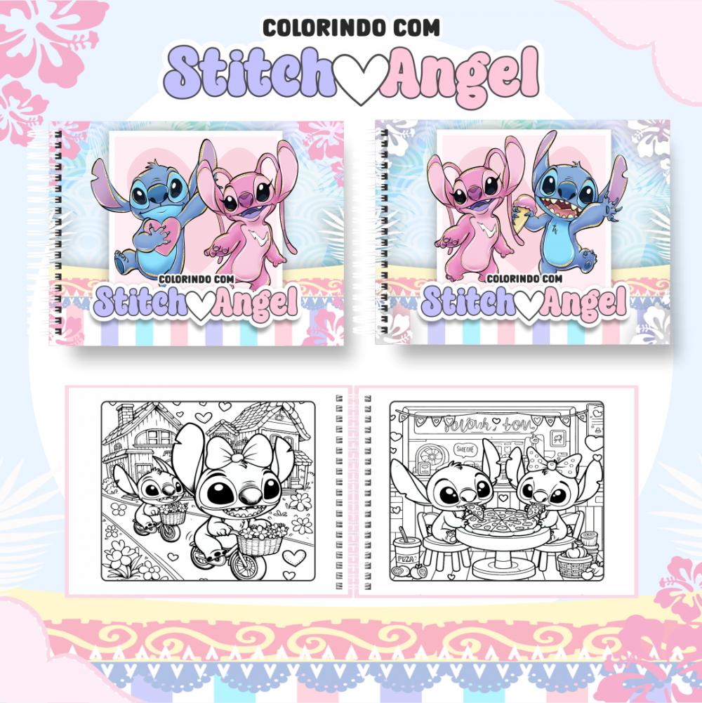 Arquivo Digital Livro de Colorir STITCH E ANGEL - PDF
