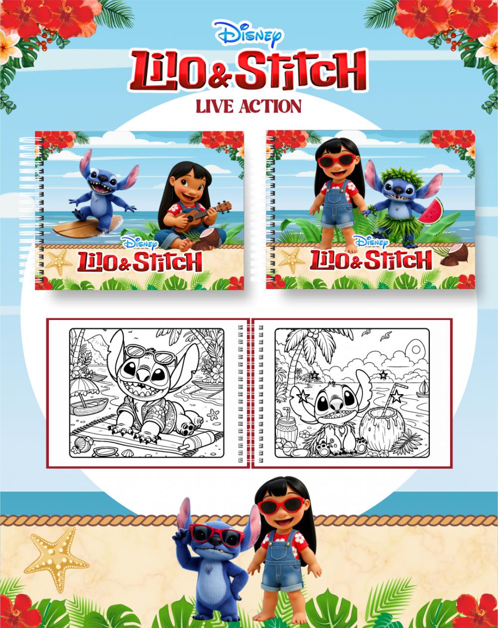 Arquivo Digital Livro de Colorir STITCH LIVE ACTION - PDF