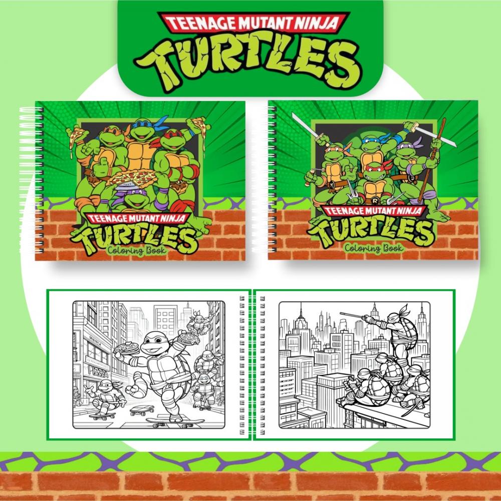 Arquivo Digital Livro de Colorir TARTARUGAS NINJAS - PDF
