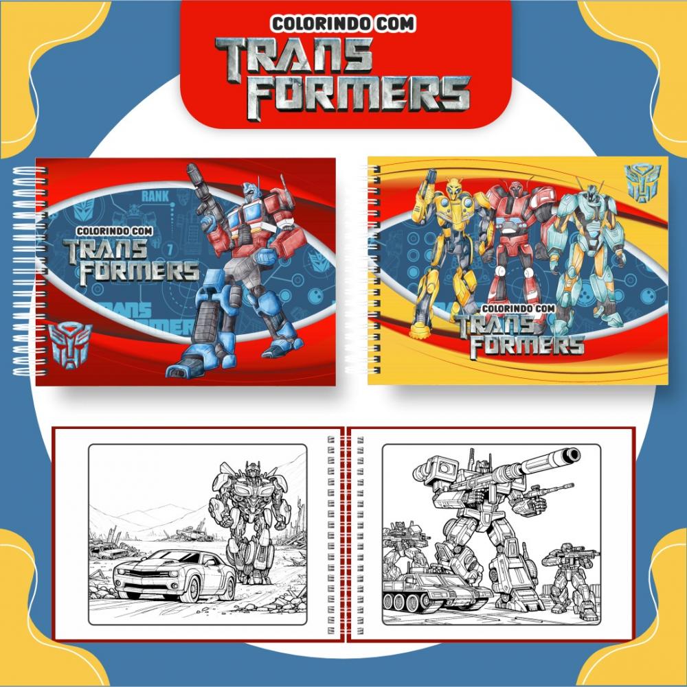 Arquivo Digital Livro de Colorir Transformers - PDF