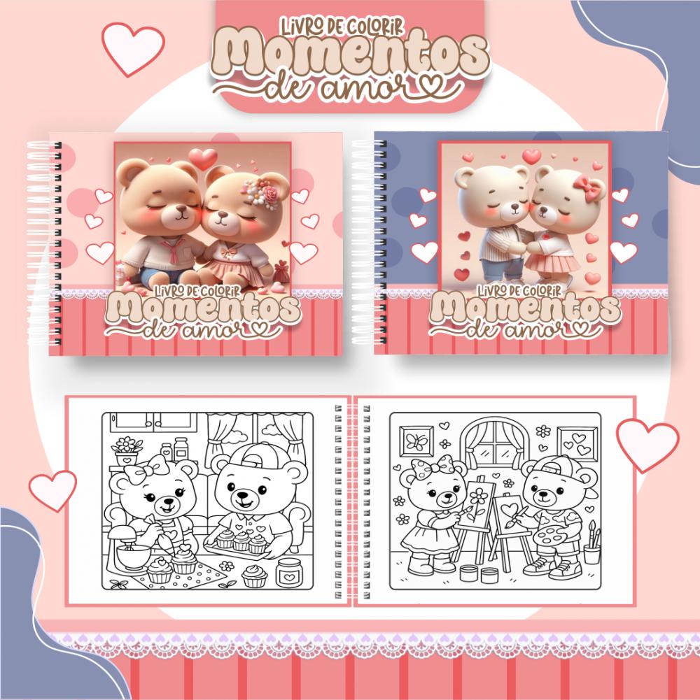 Arquivo Digital Livro de Colorir URSINHOS NAMORADOS - PDF