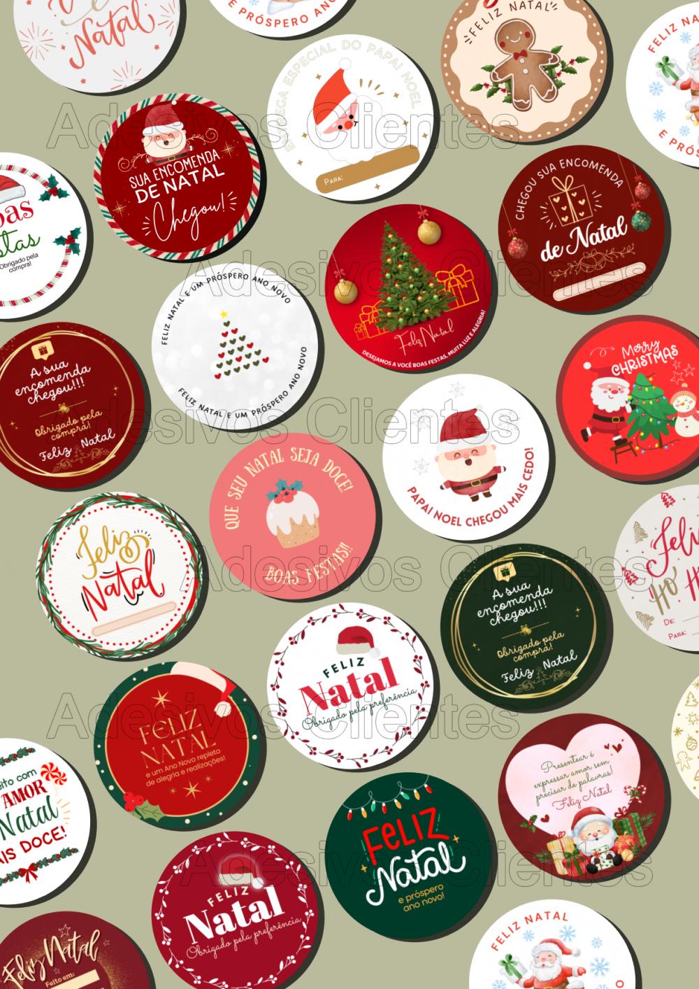Arquivo Corte Adesivos Natal PDF/PNG