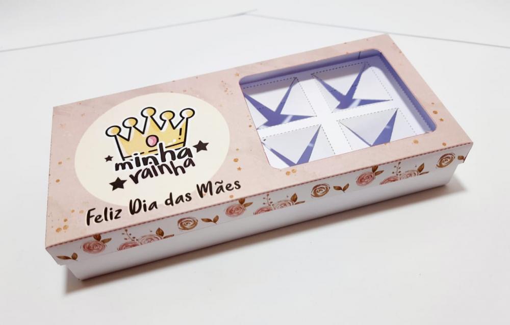 Arquivo de Corte Caixa para Barra Trufada 03 Dia das Mães - STUD