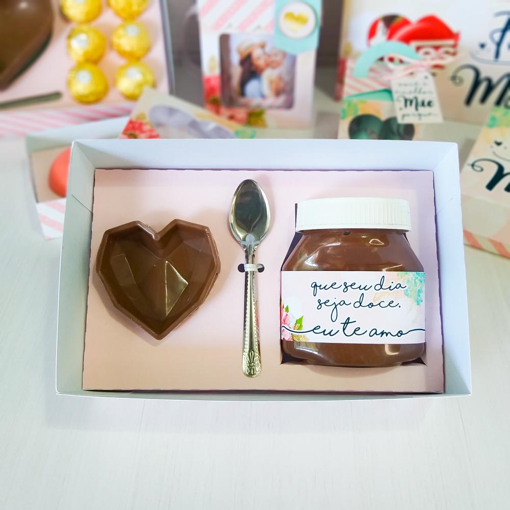 Arquivo de Corte Caixa Coração Lapidado 65g 02 Dia das Mães - 
