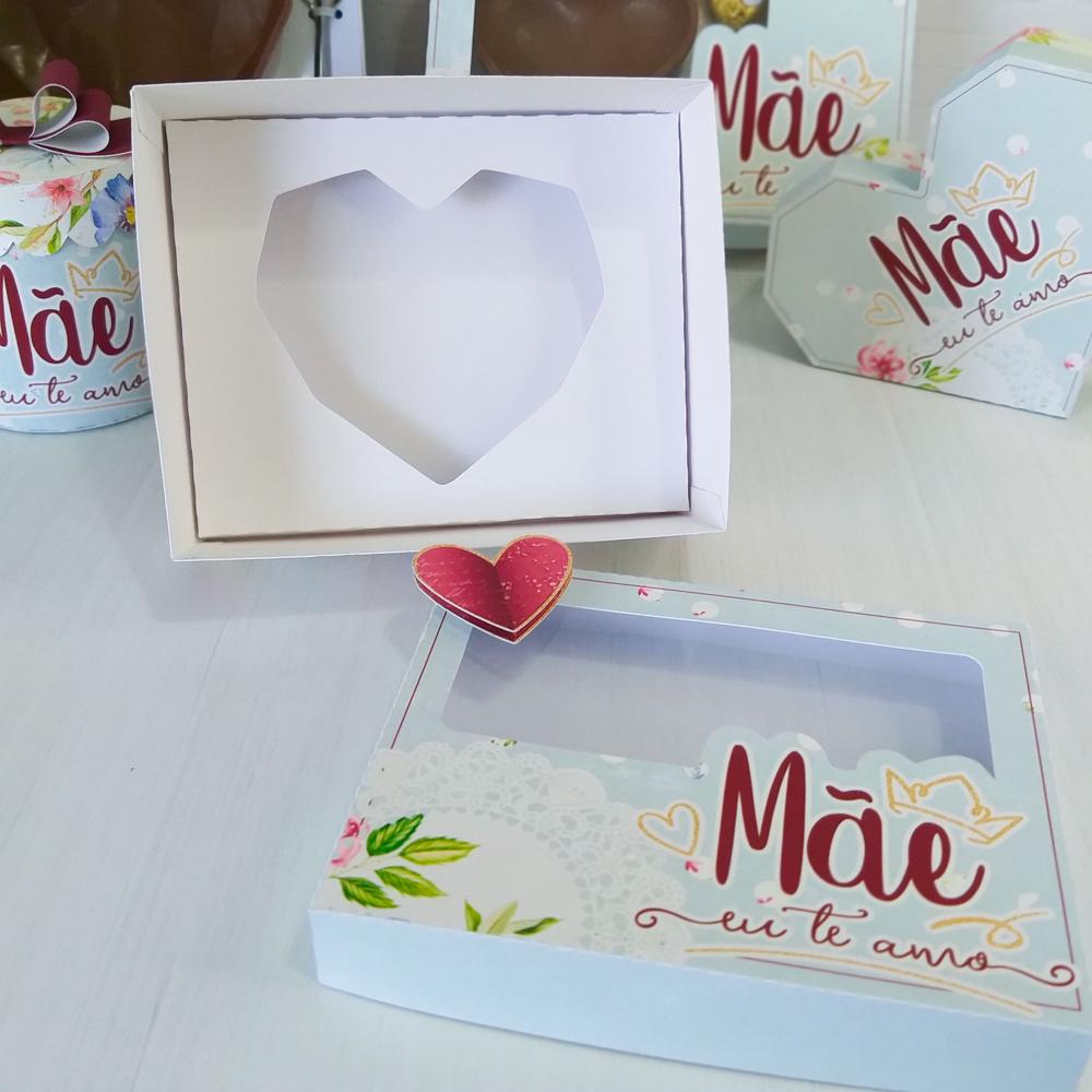 Arquivo de Corte Caixa Coração Lapidado 500g 03 Dia das Mães -