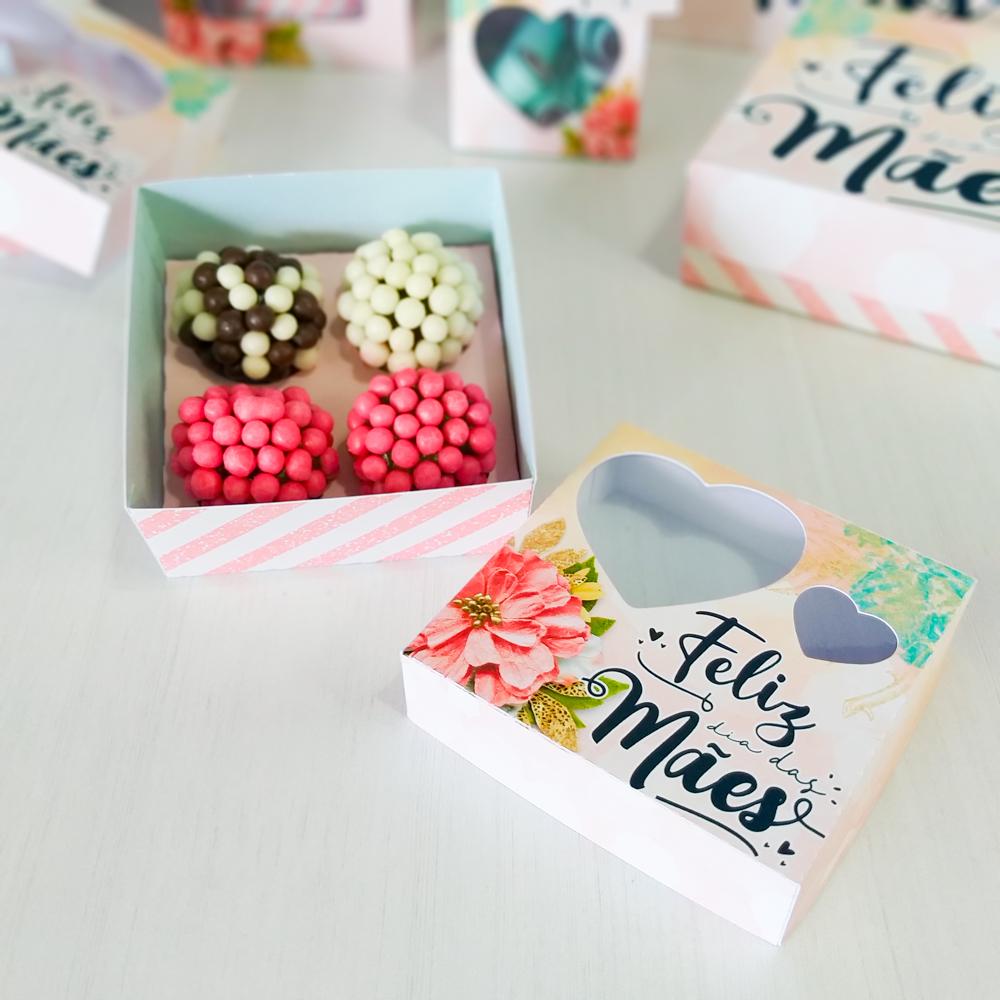 Arquivo de Corte Caixa 4 Doces 14 Dia das Mães - STUDIO/PDF