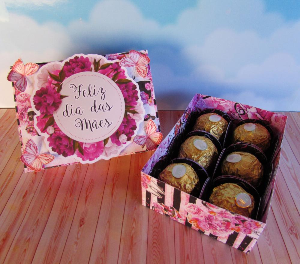 Arquivo de Corte Caixa 6 Doces 11 Dia das Mães - STUDIO/PDF
