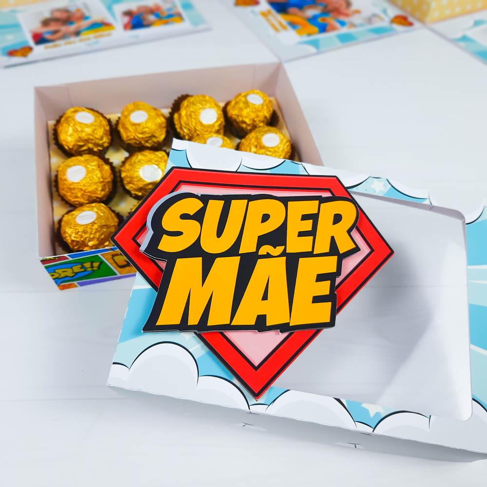 Arquivo de Corte Caixa 12 Doces 10 Dia das Mães - STUDIO/PDF