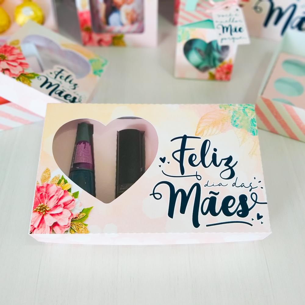 Arquivo de Corte Caixa Sabonete, Esmalte e Batom - Dia das Mães 