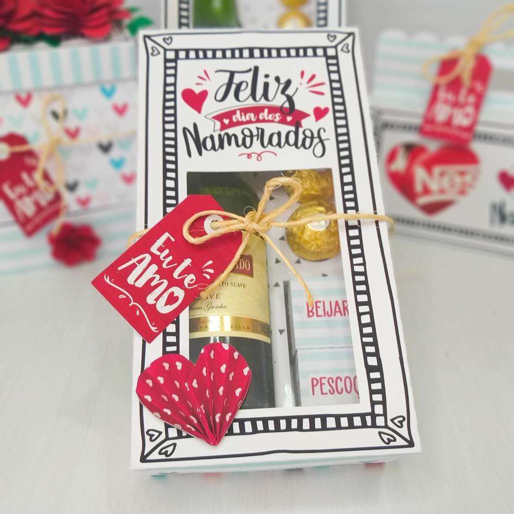 Arquivo de Corte Caixa Bebida Mini Vinho 01 - Dia dos Namorados -