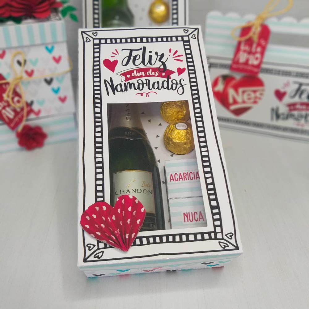 Arquivo de Corte Caixa Bebida Mini Vinho 01 - Dia dos Namorados -
