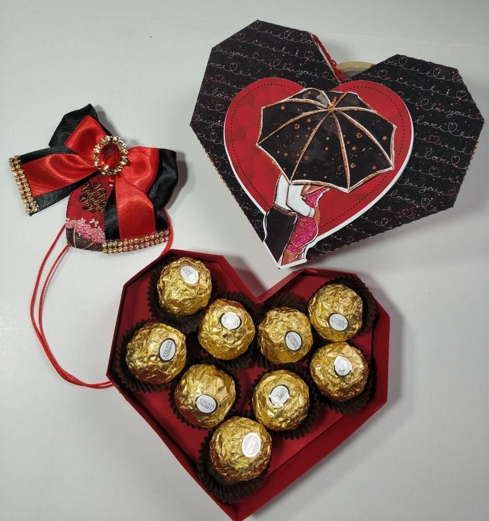 Arquivo de Corte Caixa Coração 07 - 9 Doces - Dia dos Namorados