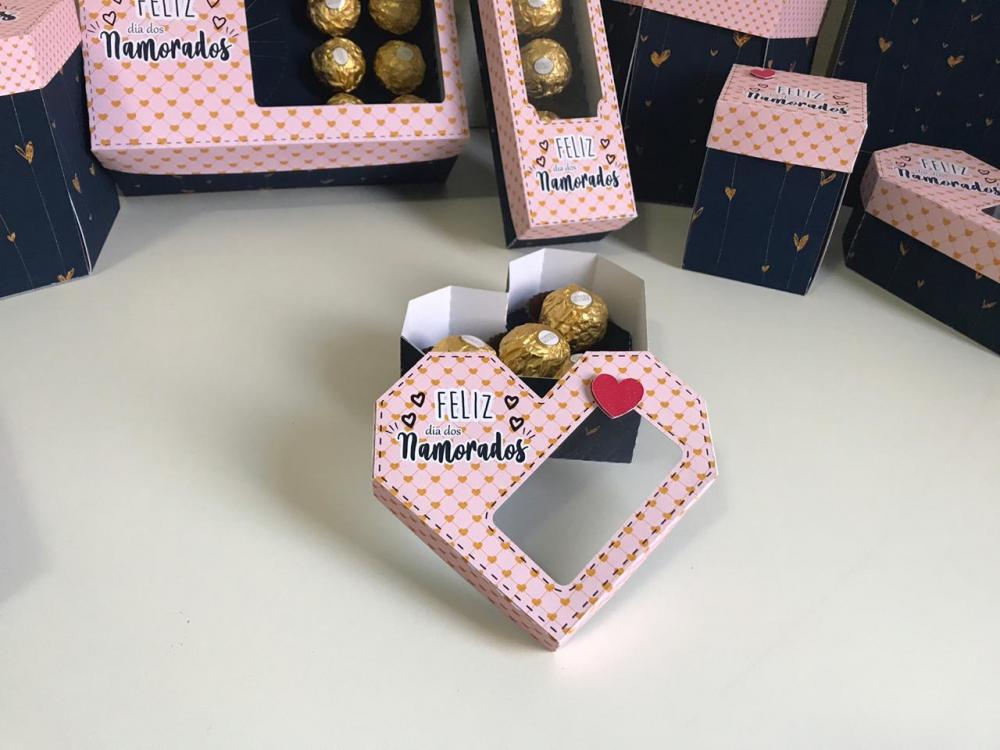 Arquivo de Corte Caixa Coração 10 - 4 Doces - Dia dos Namorados