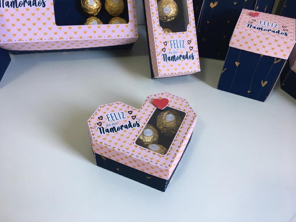 Arquivo de Corte Caixa Coração 10 - 4 Doces - Dia dos Namorados