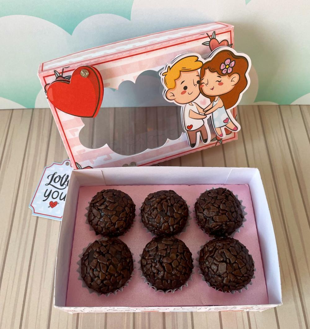 Arquivo de Corte Caixa 6 Doces 24 - Dia dos Namorados - Studio/PD