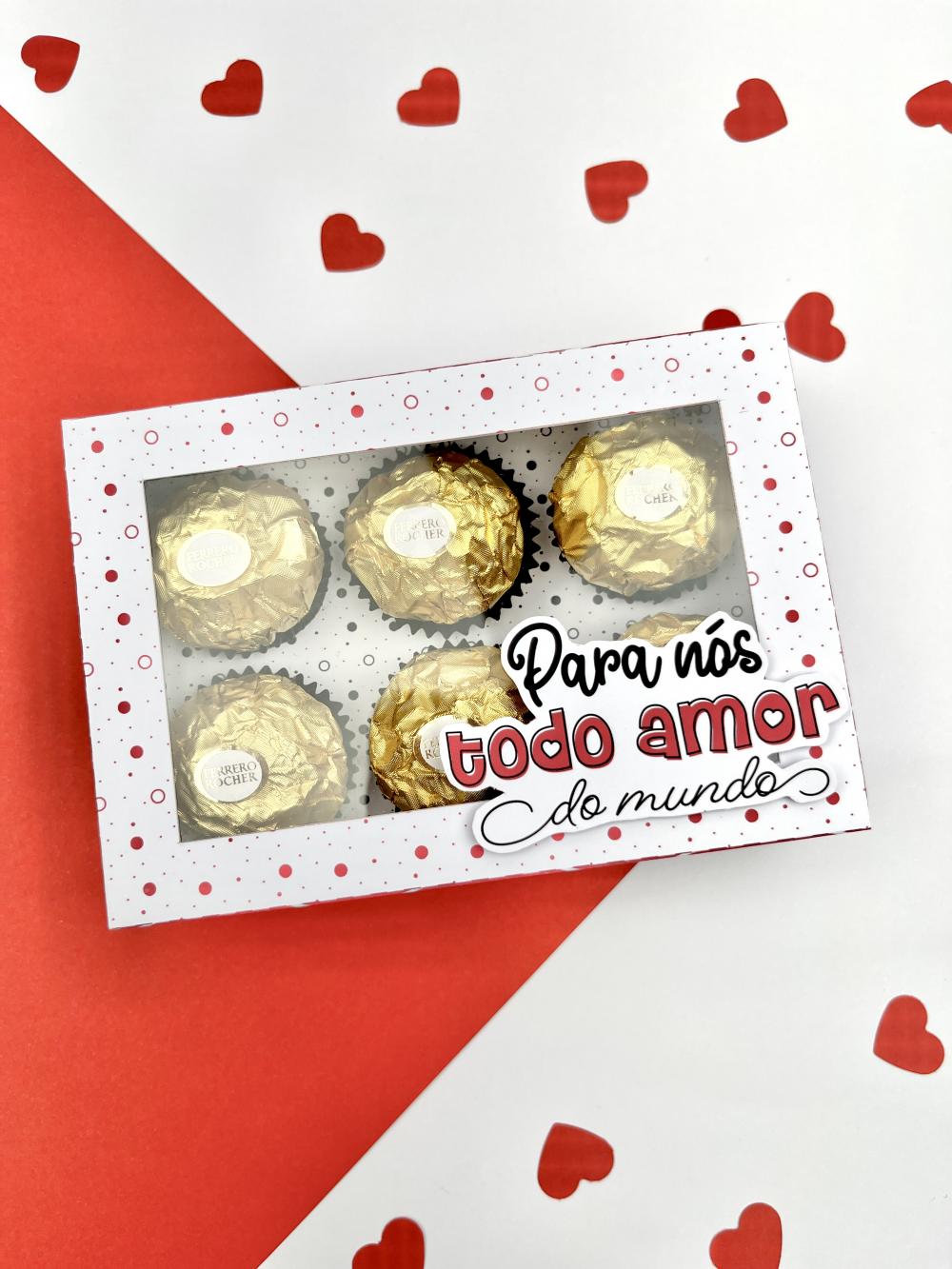 Arquivo de Corte Caixa 6 Doces 26 - Dia dos Namorados - Studio/PD