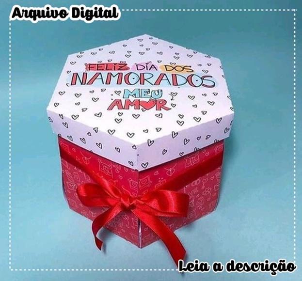Arquivo de Corte Caixa Explosão 7 Doces 02 - Dia dos Namorados -