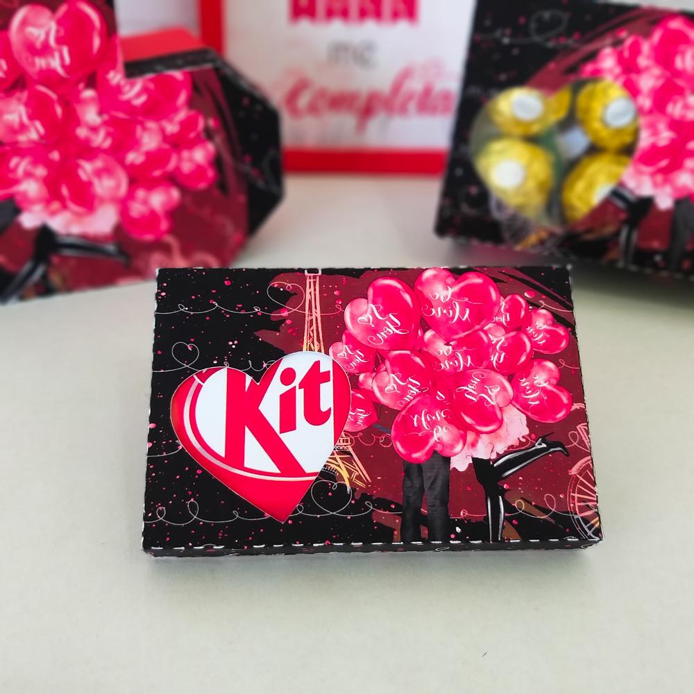 Arquivo de Corte Caixa KitKat 06 - Dia dos Namorados - STUDIO/PDF