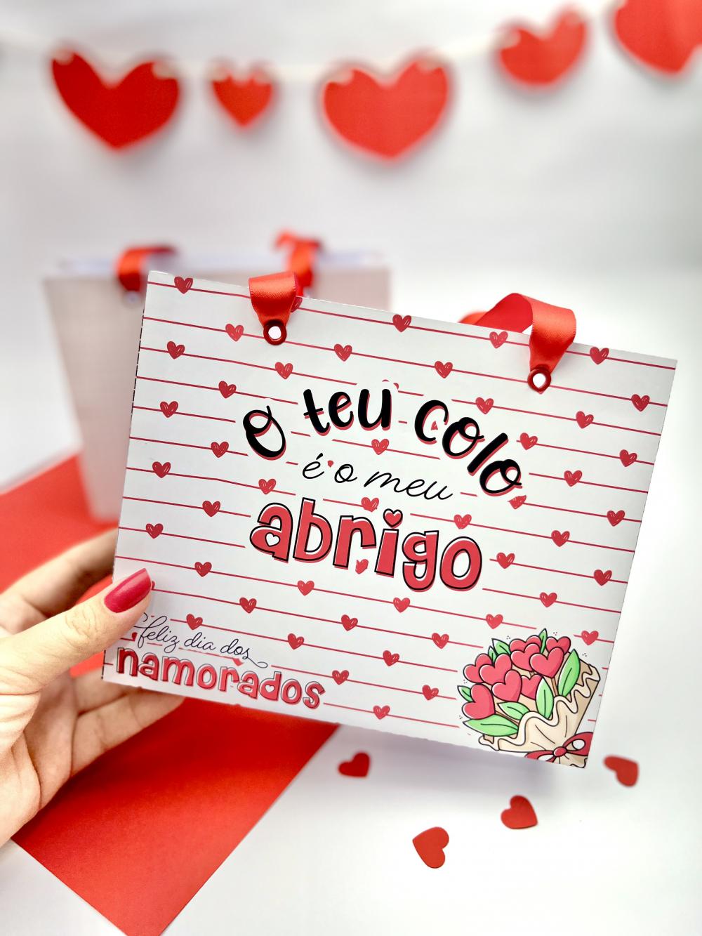 Arquivo de Corte Sacola Média - Dia dos Namorados - PDF/PNG