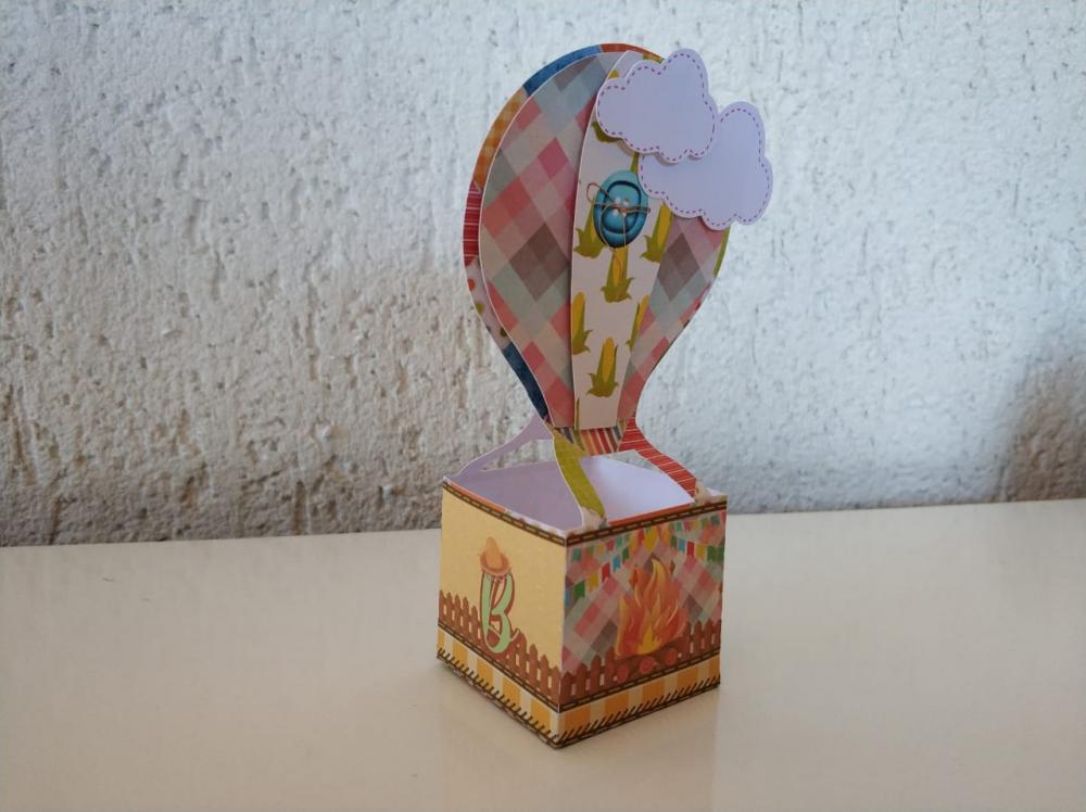 Arquivo de Corte Caixa Balão 02 - Festa Junina - STUDIO/PDF
