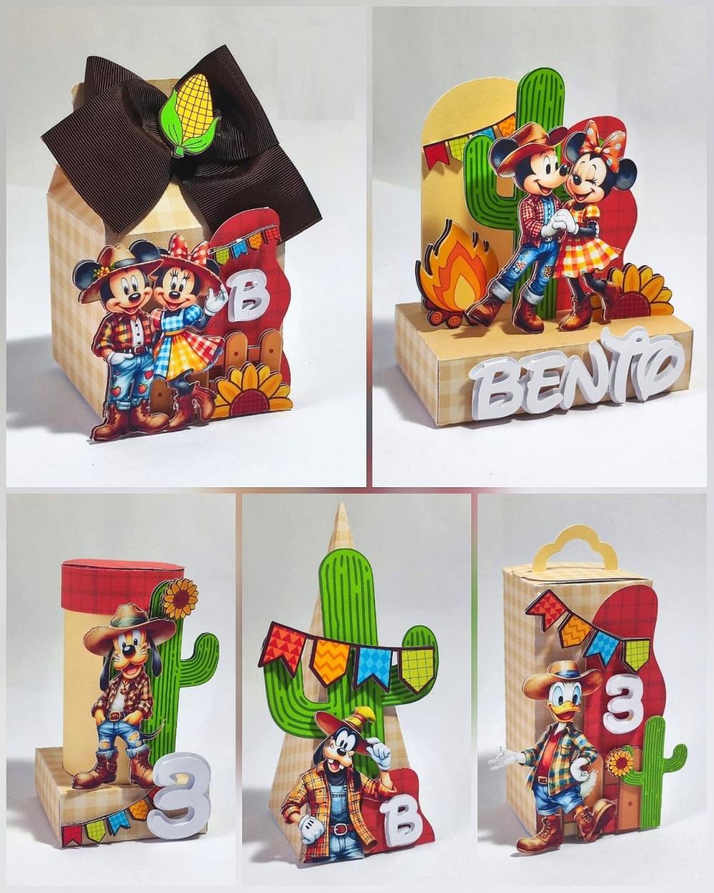 Arquivo de Corte Kit Festa Junina Turma do Mickey 01 - Studio/PDF
