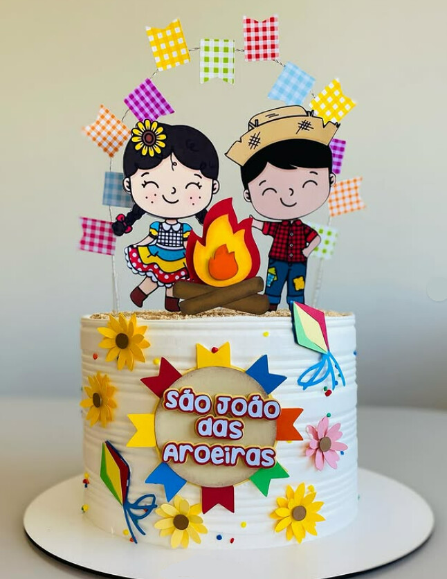 Arquivo de Corte Topo de Bolo Festa Junina 29 Studio/PDF/PNG