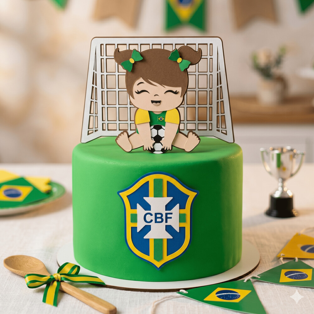 Arquivo de Corte Topo de Bolo Futebol Brasil 19 - Somente Studio