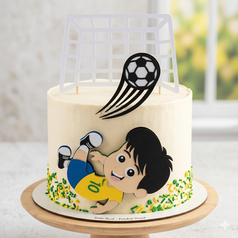 Arquivo de Corte Topo de Bolo Futebol Brasil 21 - Somente Studio
