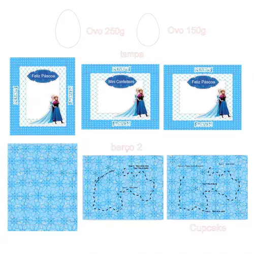 Arquivo de Corte Caixa Mini Confeiteiro Ovo Cupcake Frozen 03