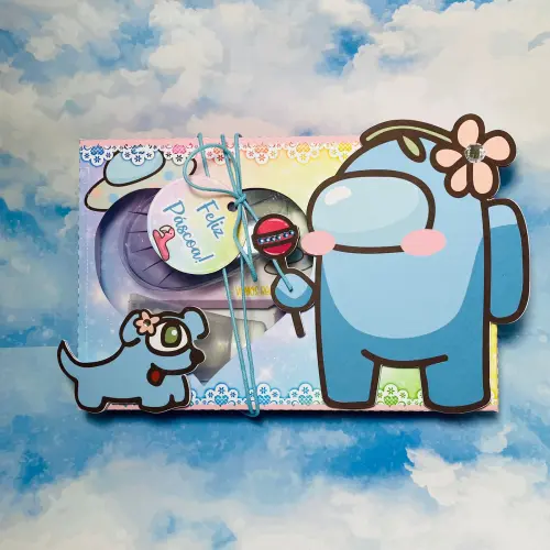 Arquivo de Corte Caixa Mini Confeiteiro Among Us 02 - STUDIO/PDF/PNG