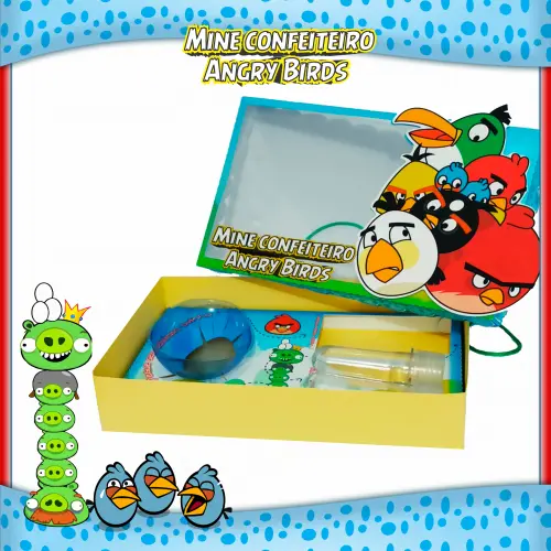 Arquivo de Corte Caixa Mini Confeiteiro Angry Birds 01 - STUDIO/P