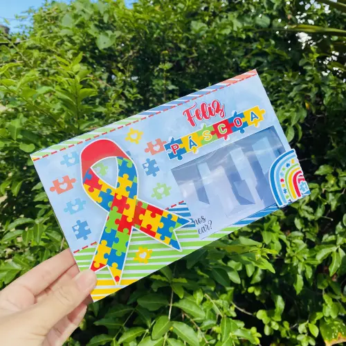 Arquivo de Corte Caixa Mini Confeiteiro Autismo 01 - STUDIO/PDF