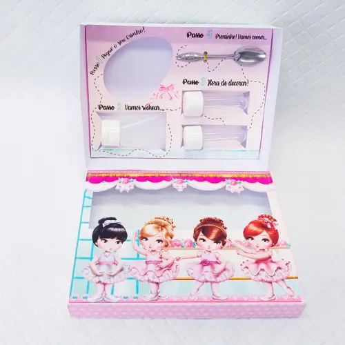 Arquivo de Corte Caixa Mini Confeiteiro Bailarina 02 - STUDIO/PDF