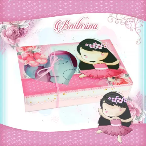 Arquivo de Corte Caixa Mini Confeiteiro Bailarina 07 - STUDIO/PDF