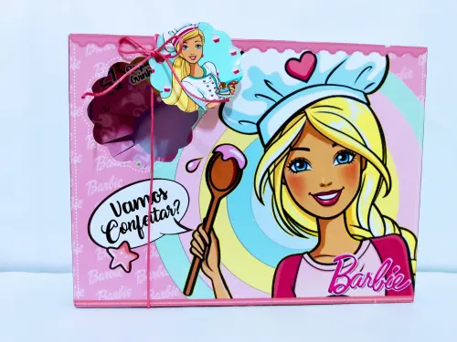 Arquivo de Corte Caixa Mini Confeiteiro Barbie 02 - STUDIO/PNG