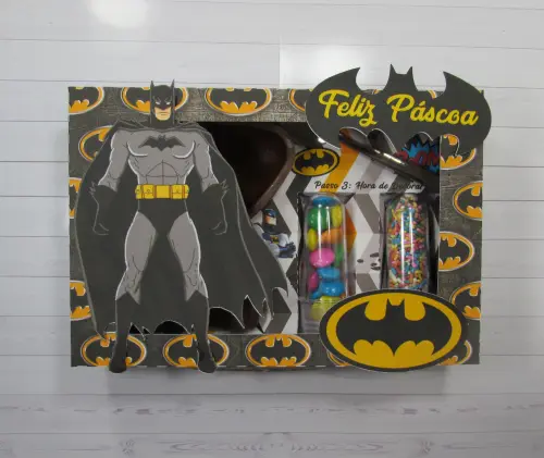 Arquivo de Corte Caixa Mini Confeiteiro Batman 03 - STUDIO/PDF