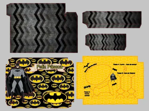 Arquivo de Corte Caixa Mini Confeiteiro Batman 05 - STUDIO/PDF