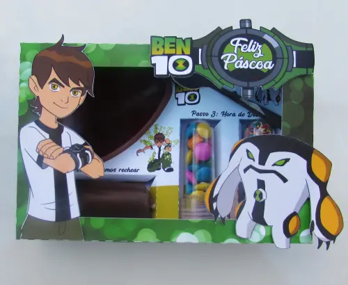 Arquivo de Corte Caixa Mini Confeiteiro Ben 10 01 - STUDIO/PDF