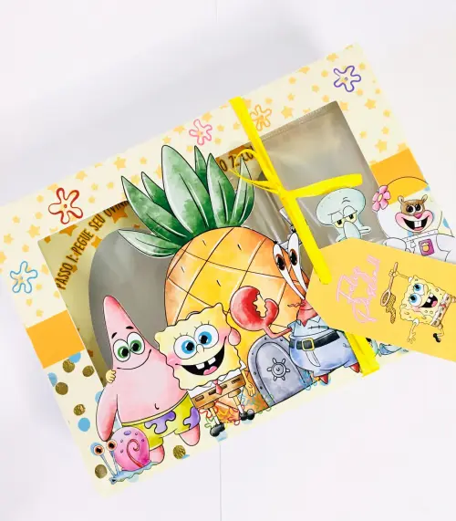 Arquivo de Corte Caixa Mini Confeiteiro Bob Esponja 01 - STUDIO/PDF
