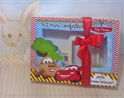 Arquivo de Corte Caixa Mini Confeiteiro Carros 02 - STUDIO/PDF/JPG