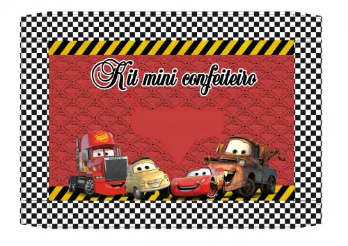 Arquivo de Corte Caixa Mini Confeiteiro Carros 05 - STUDIO/PDF