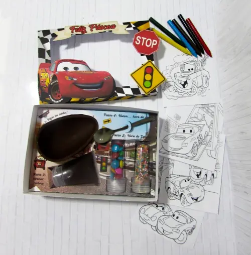 Arquivo de Corte Caixa Mini Confeiteiro Carros 06 - STUDIO/PDF