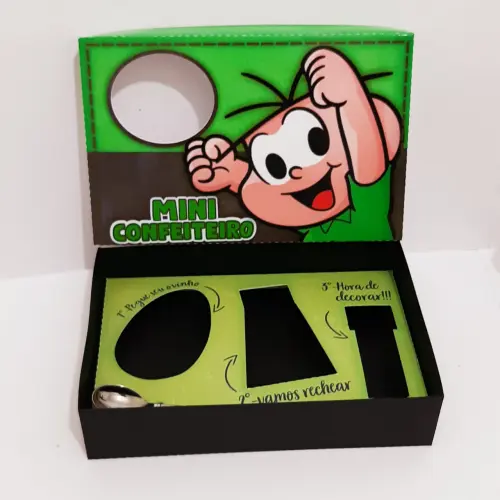 Arquivo de Corte Caixa Mini Confeiteiro Cebolinha 01 - STUDIO/PDF