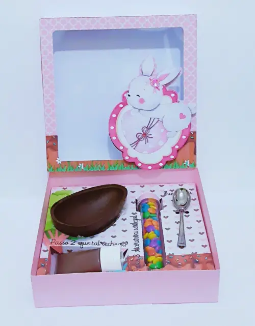 Arquivo de Corte Caixa Mini Confeiteiro Coelhinho 04 - STUDIO/PDF