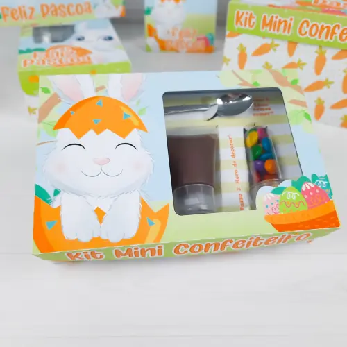 Arquivo de Corte Caixa Mini Confeiteiro Coelhinho 05 - STUDIO/PDF