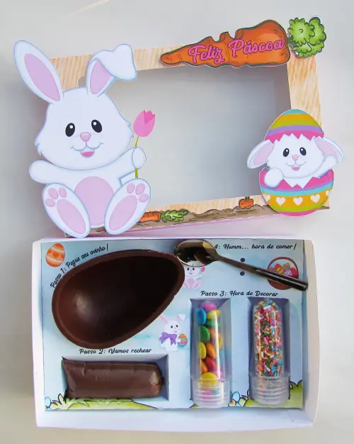 Arquivo de Corte Caixa Mini Confeiteiro Coelhinho 19 - STUDIO/PDF